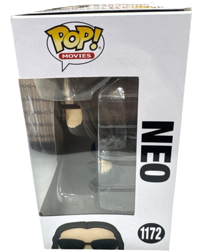More Than Diecast The Matrix Neo Funko Pop Movies #1172 vinyl figure in window box packaging.