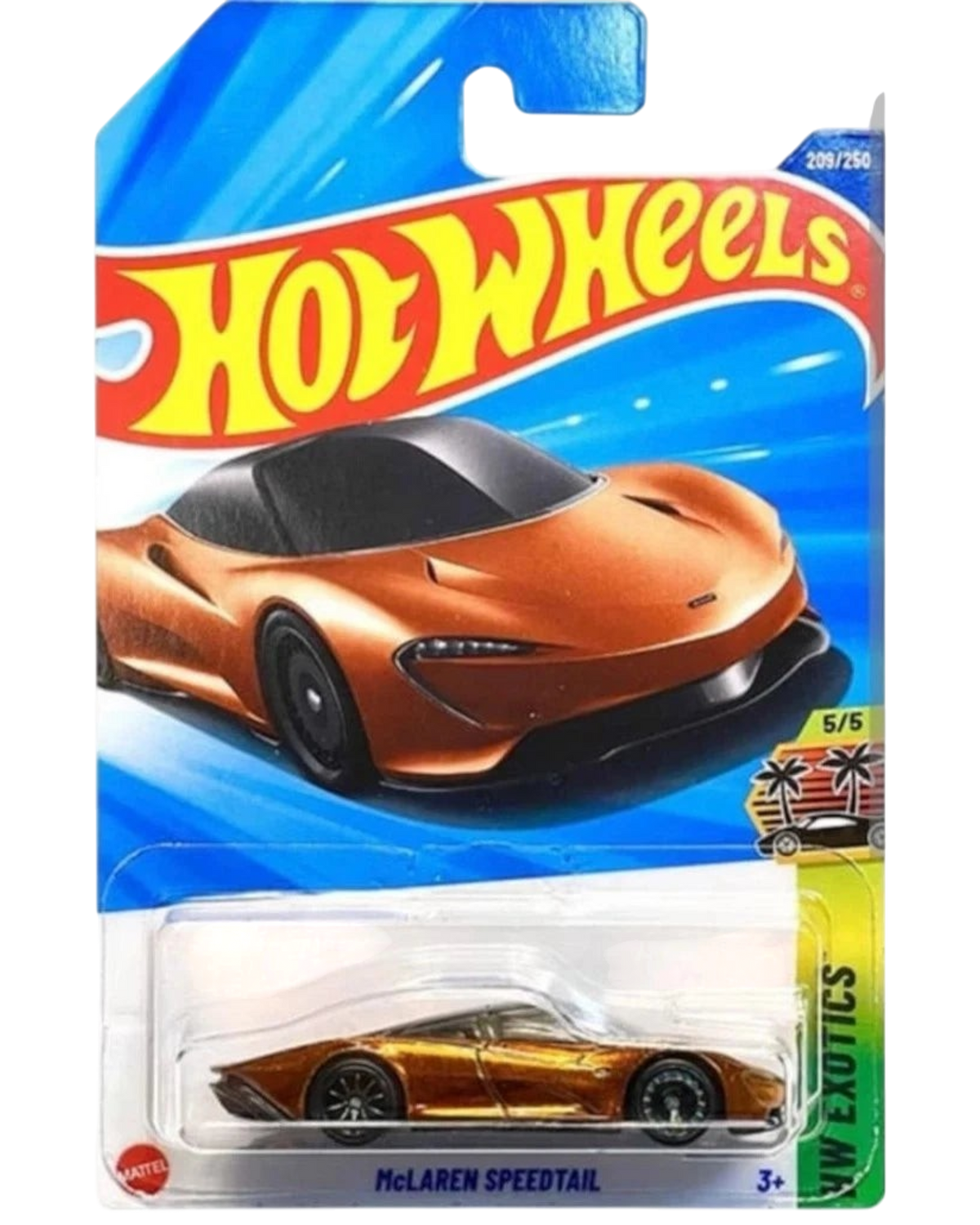 More Than Diecast Hot Wheels McLaren Speedtail Super Treasure Hunt in mint condition with Spectraflame orange paint.