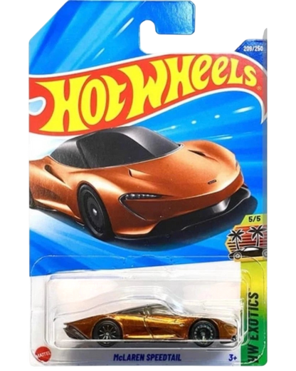 More Than Diecast Hot Wheels McLaren Speedtail Super Treasure Hunt in mint condition with Spectraflame orange paint.