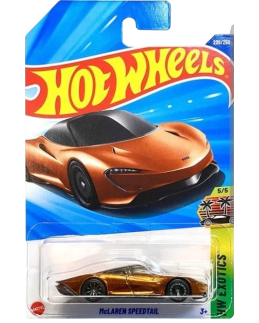 More Than Diecast Hot Wheels McLaren Speedtail Super Treasure Hunt in mint condition with Spectraflame orange paint.