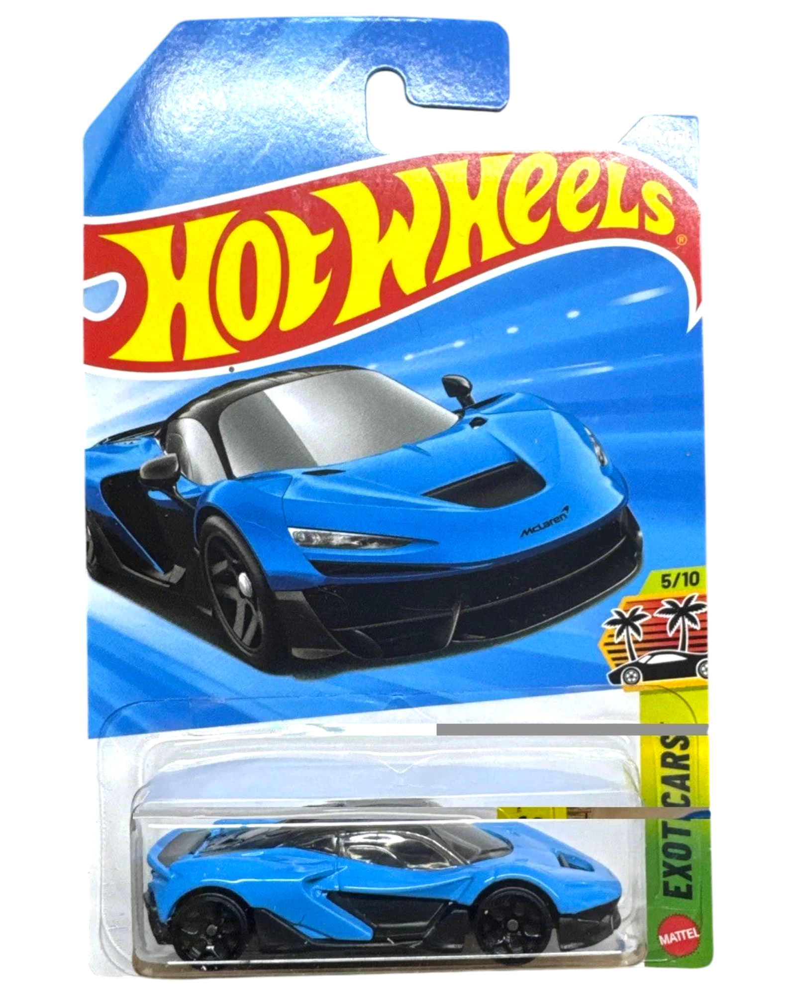 More Than Diecast Hot Wheels McLaren W1 blue die-cast hypercar in original blister pack packaging