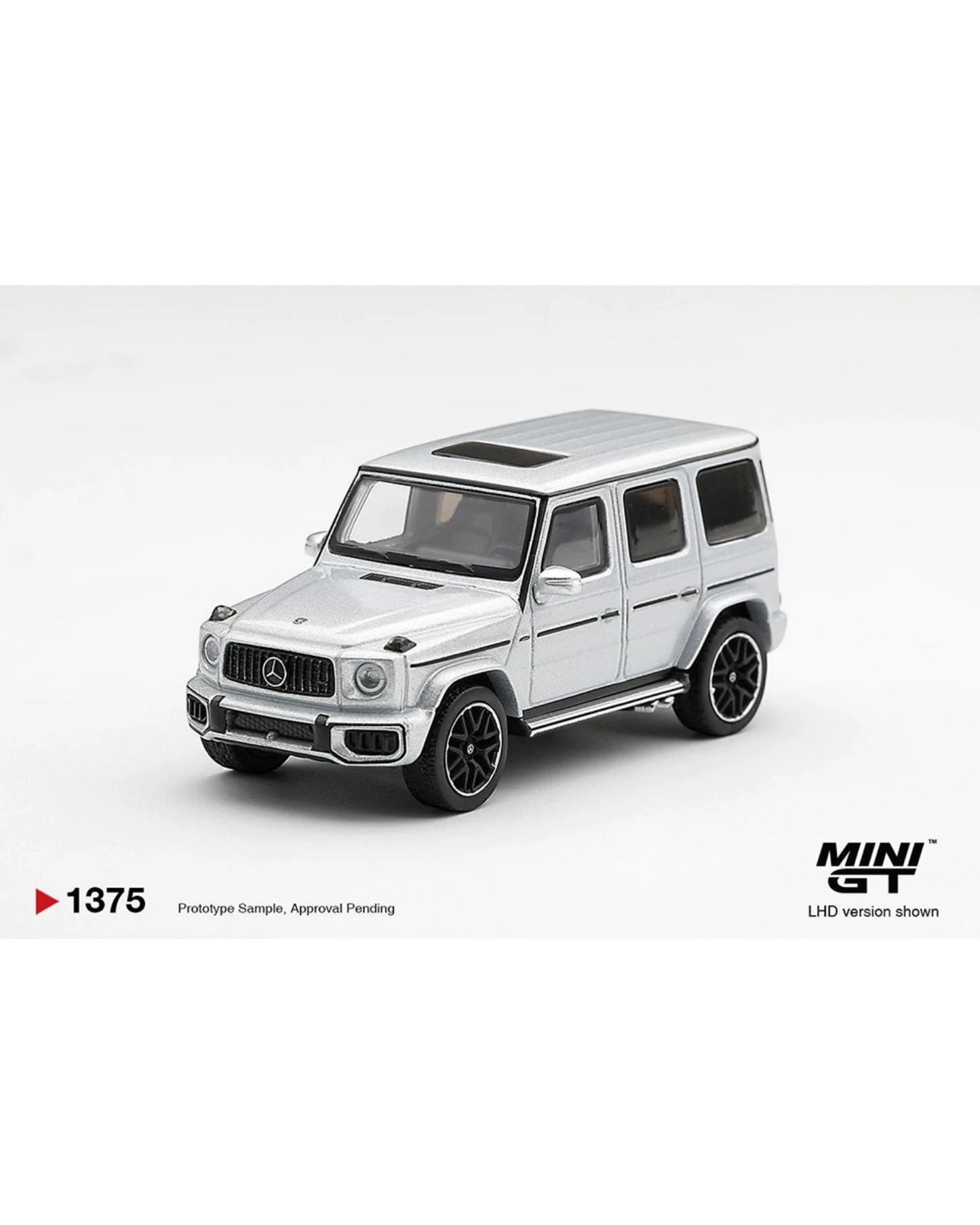 More Than Diecast Mini GT 1:64 scale Mercedes-AMG G 63 diecast model car in silver metallic with black wheels
