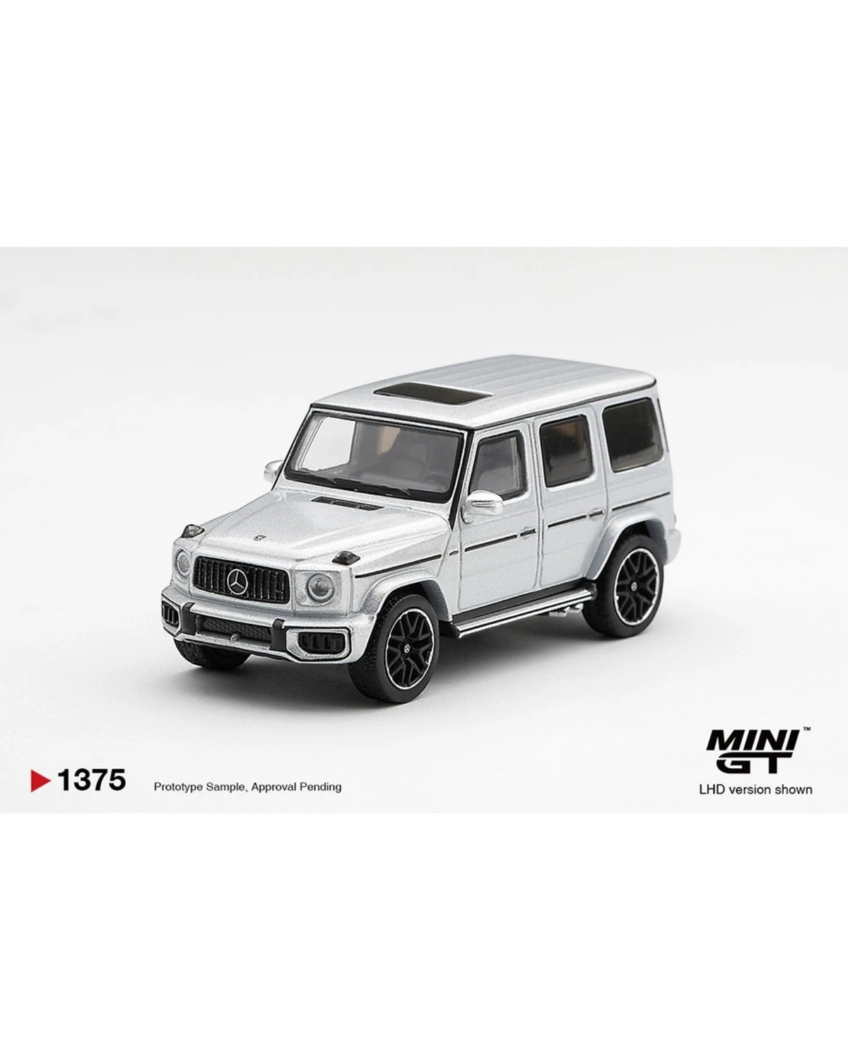 More Than Diecast Mini GT 1:64 scale Mercedes-AMG G 63 diecast model car in silver metallic with black wheels