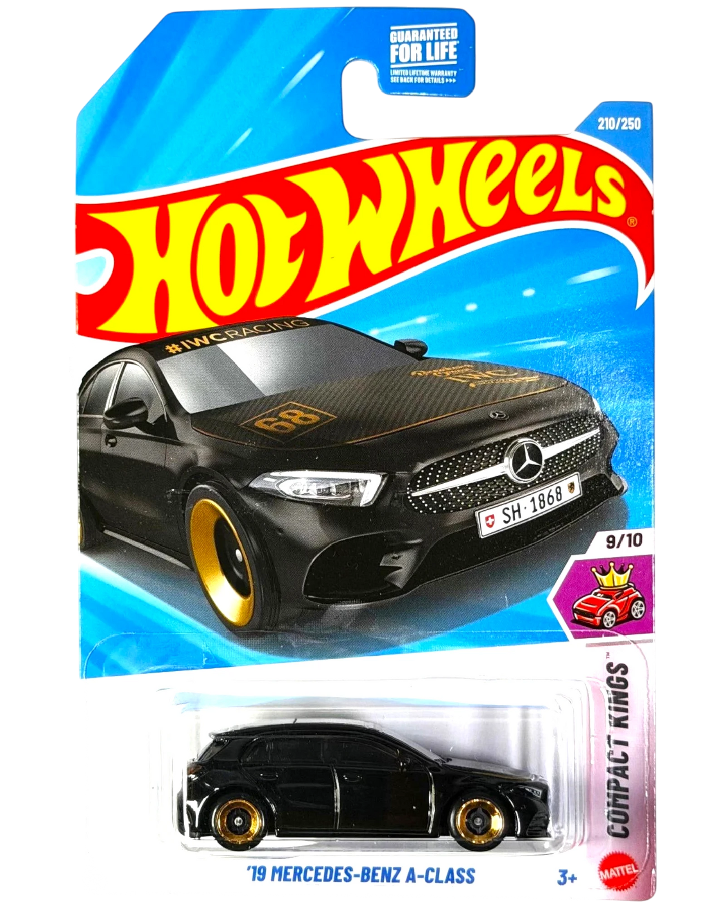 More Than Diecast Hot Wheels 2026 19 Mercedes-Benz A-Class black hatchback die-cast car in original blister packaging