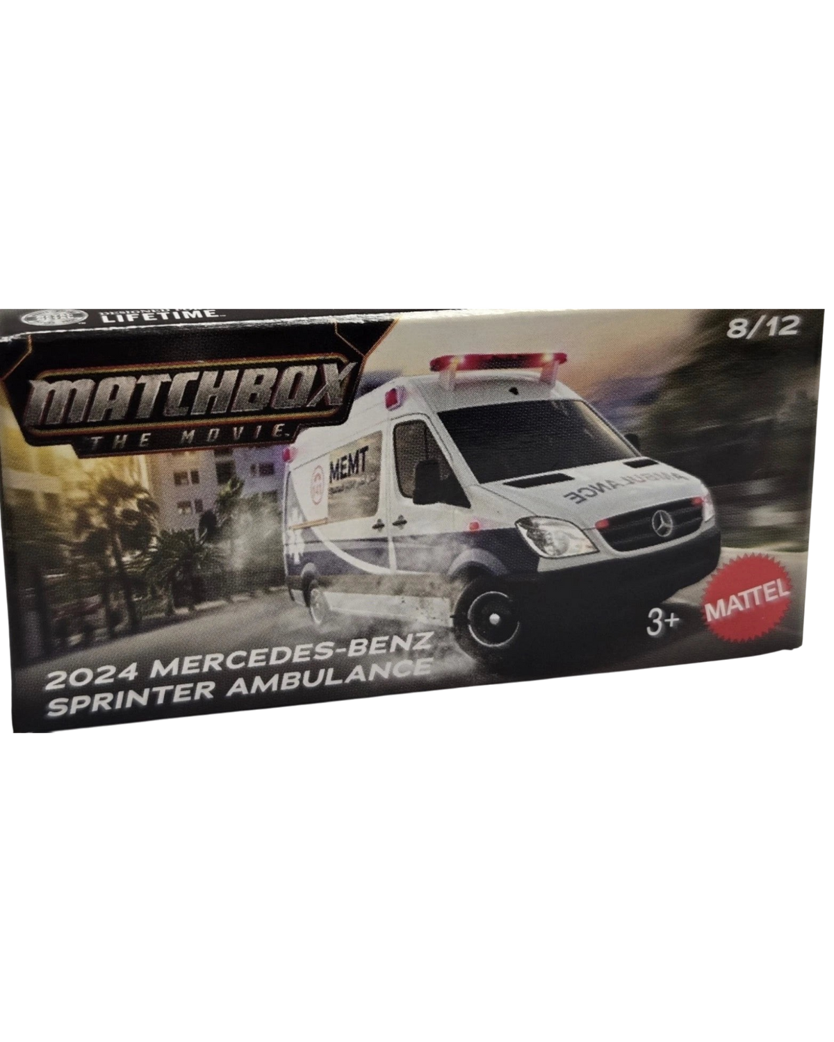 More Than Diecast Matchbox The Movie 2024 Mercedes-Benz Sprinter Ambulance die-cast toy van in original packaging