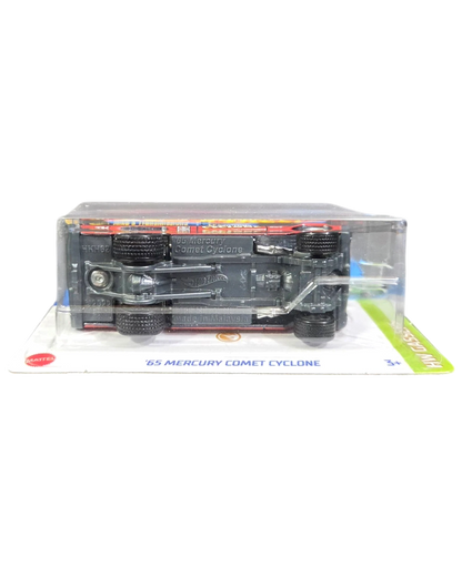 More Than Diecast 2023 Hot Wheels 65 Mercury Comet Cyclone Super Treasure Hunt showing the detailed chassis and wheels