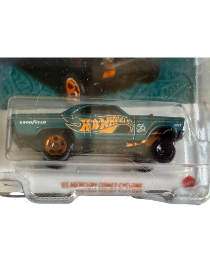 More Than Diecast Hot Wheels '65 Mercury Comet Cyclone 56th Anniversary error card with misaligned wheels