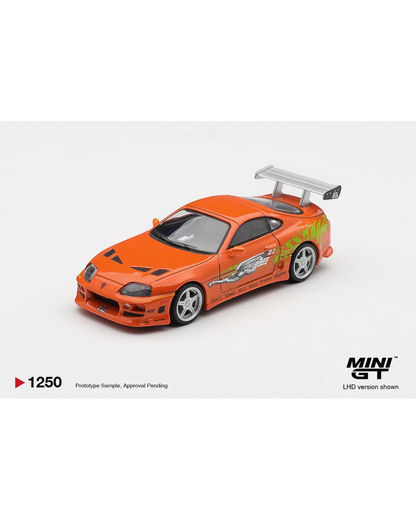 More Than Diecast Mini GT 1:64 orange Toyota Supra BOMEX Fast & Furious Brian O’Conner model car
