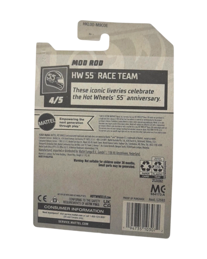 More Than Diecast Hot Wheels Mod Rod Treasure Hunt HW 55 Race Team card back packaging details