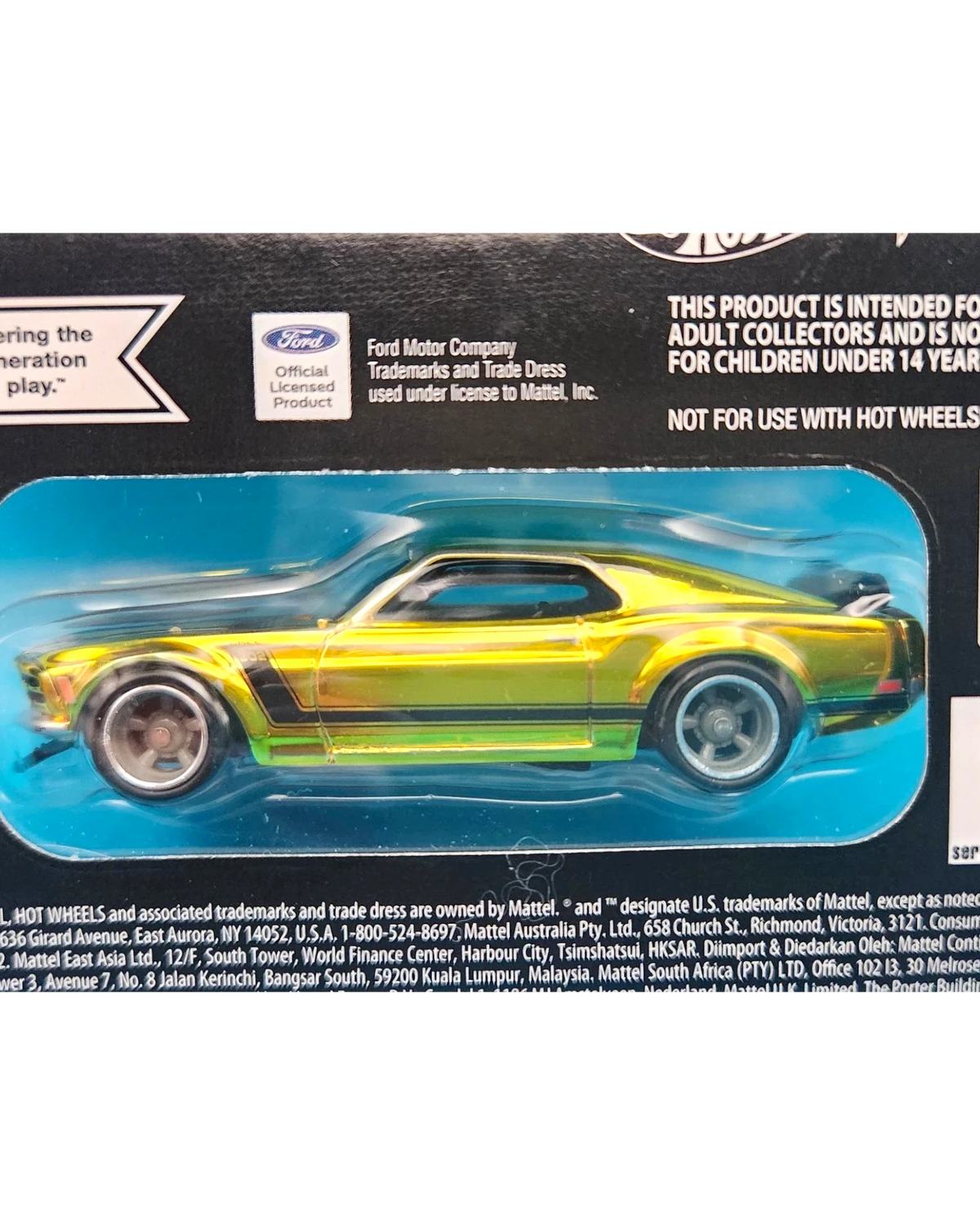 More Than Diecast 2023 Hot Wheels RLC 1970 Mustang Boss 302 in SpectraFlame yellow with Real Riders wheels