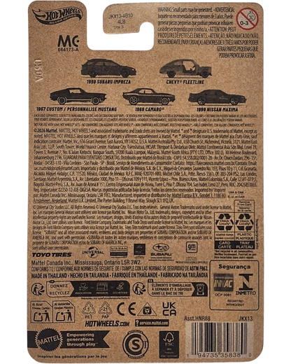More Than Diecast Hot Wheels Fast & Furious Silver Series 1967 Custom Mustang packaging back view