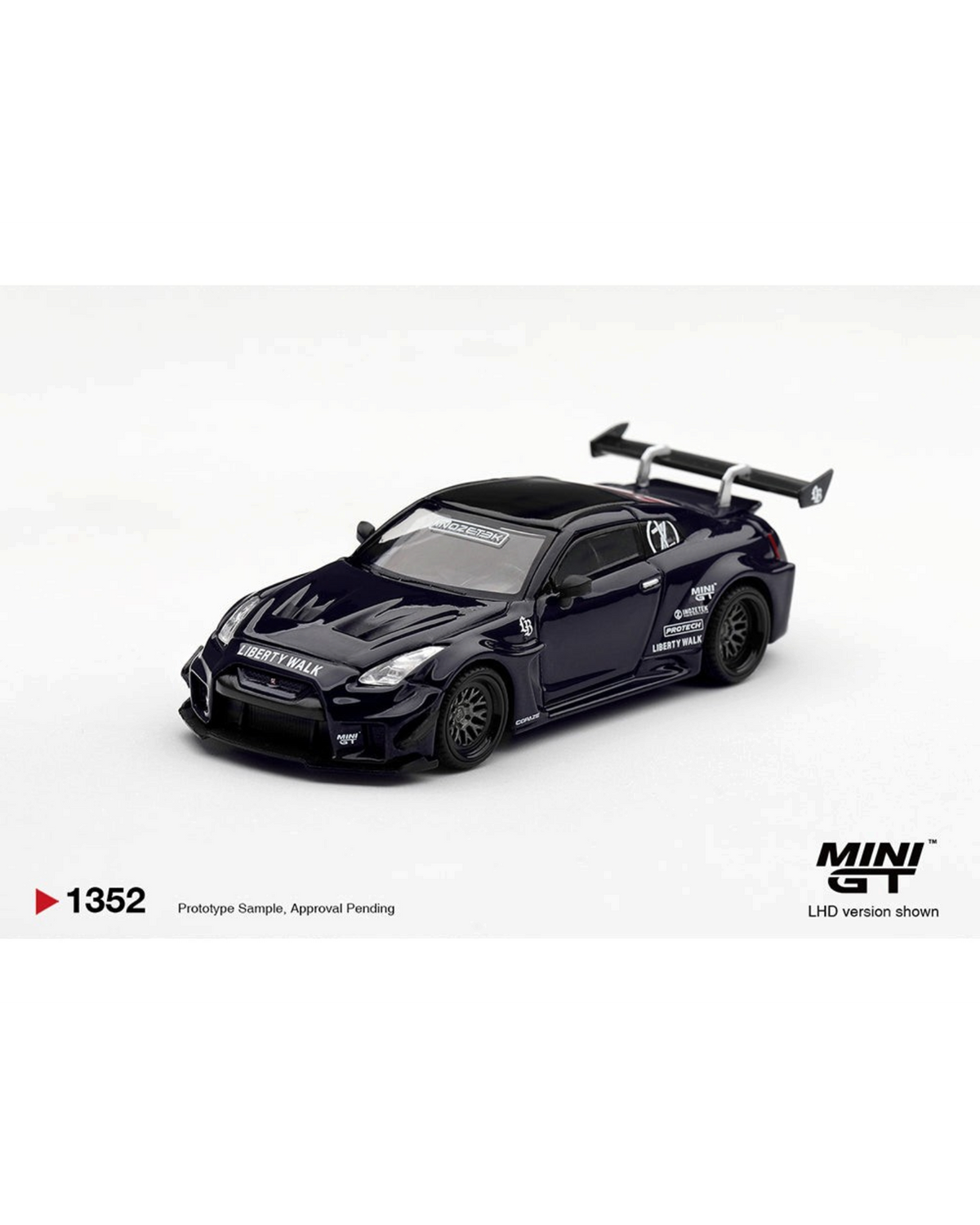 More Than Diecast Mini GT 1:64 scale LB-Silhouette WORKS GT Nissan 35GT-RR Ver.2 INOZETEK Edition dark blue model car