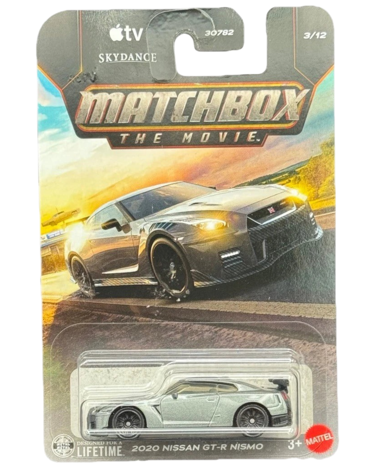 More Than Diecast 1:64 scale 2020 Nissan GT-R Nismo in black from the Matchbox The Movie series on blister card