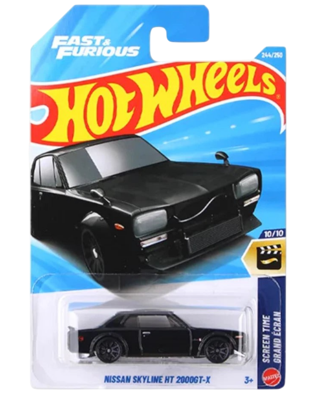 More Than Diecast Hot Wheels Treasure Hunt Nissan Skyline HT 2000GT-X 1:64 scale black die-cast car in blister pack