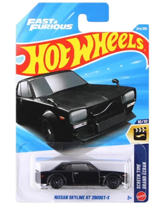 More Than Diecast Hot Wheels Treasure Hunt Nissan Skyline HT 2000GT-X 1:64 scale black die-cast car in blister pack