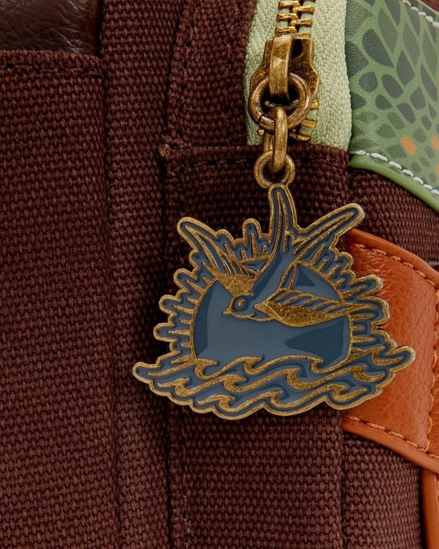 More Than Diecast Pirates of the Caribbean Jack Sparrow cosplay mini-backpack with enamel charm and brass zipper.