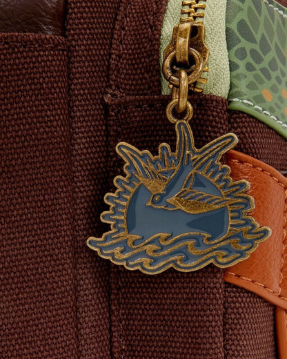 More Than Diecast Pirates of the Caribbean Jack Sparrow cosplay mini-backpack with enamel charm and brass zipper.