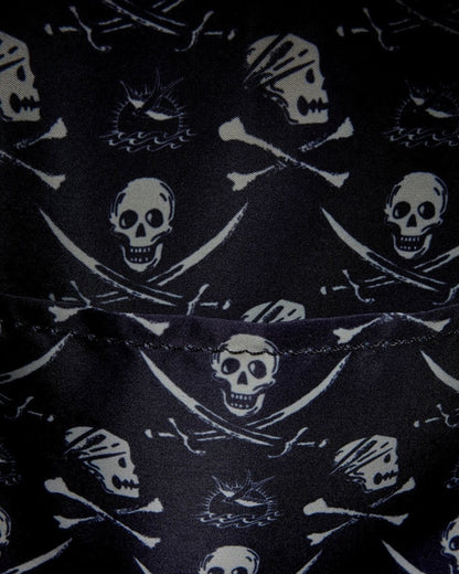 More Than Diecast Pirates of the Caribbean Jack Sparrow cosplay mini-backpack with skull and crossbones pattern.