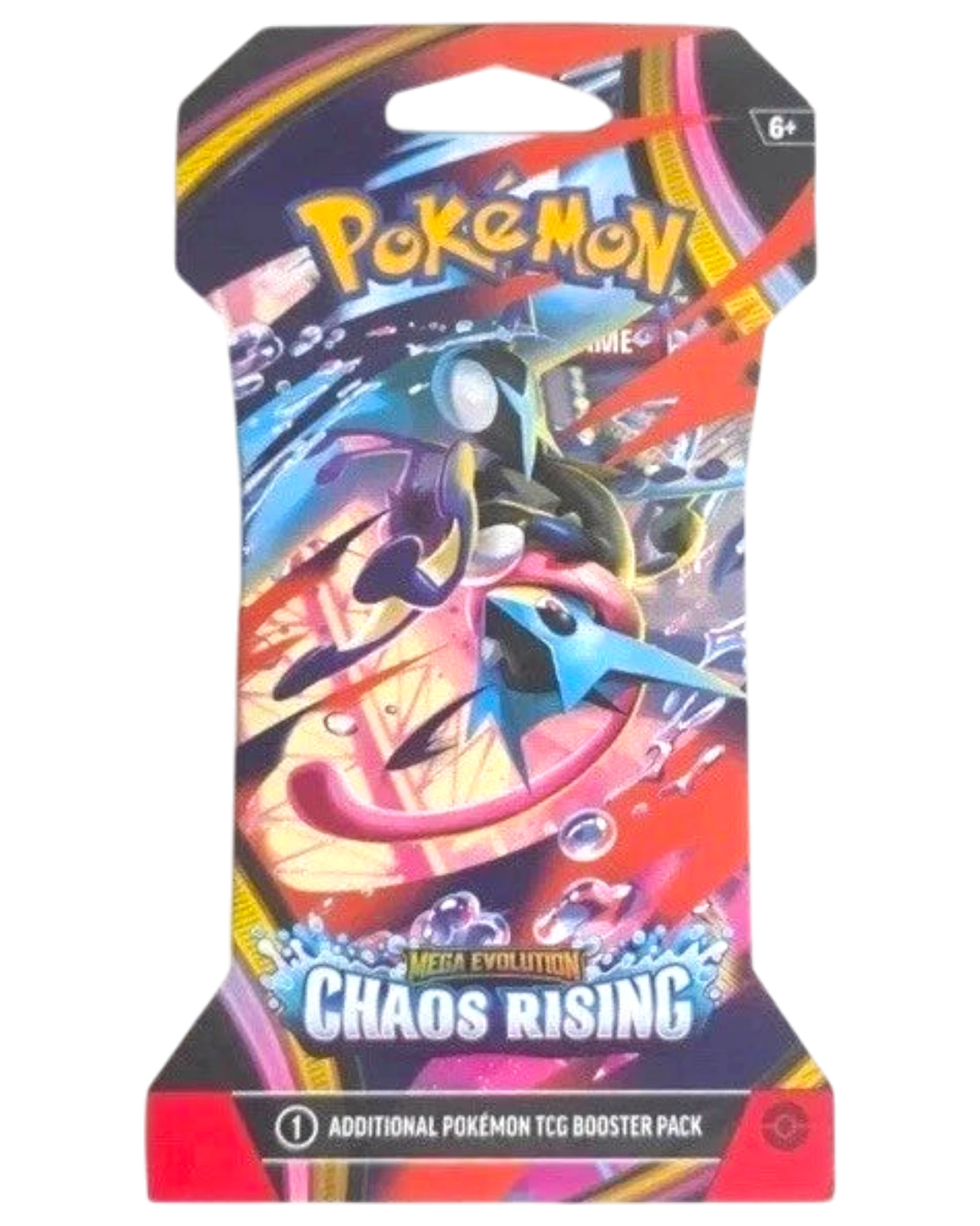 More Than Diecast Pokémon TCG Pitch Black single sleeve booster pack featuring Mega Evolution Chaos Rising artwork