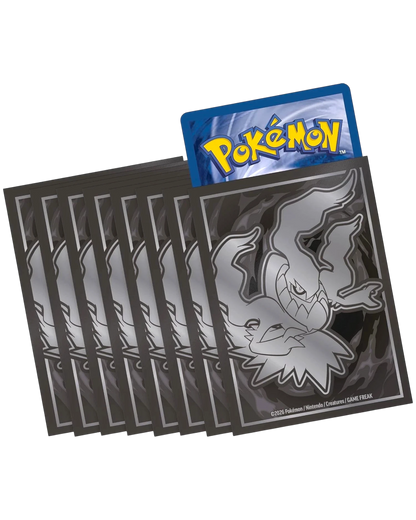 More Than Diecast Pokémon Pitch Black TCG card sleeves featuring a dark silhouette design with a card inserted