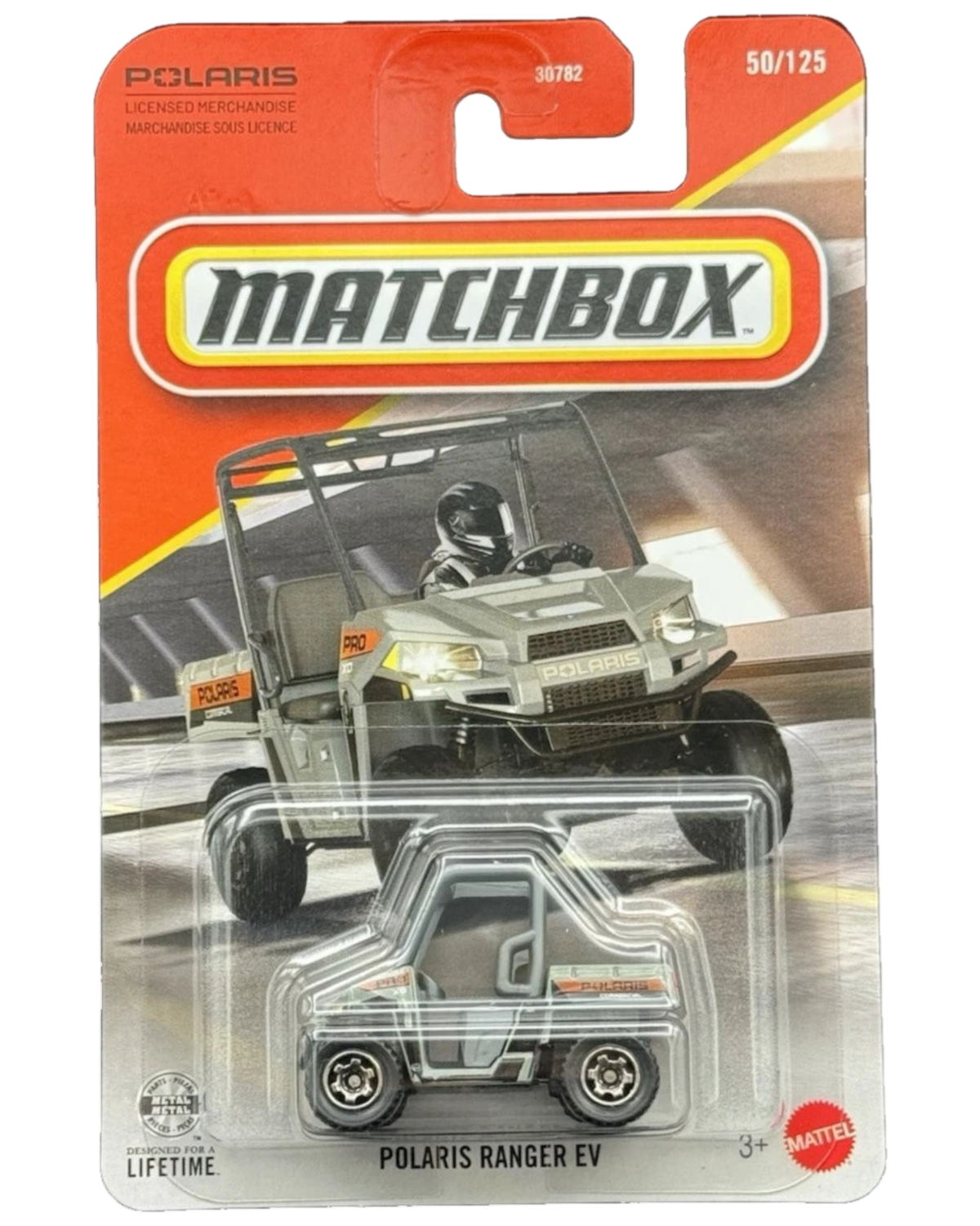 More Than Diecast Matchbox 2026 Polaris Ranger EV gray die-cast UTV in original blister card packaging