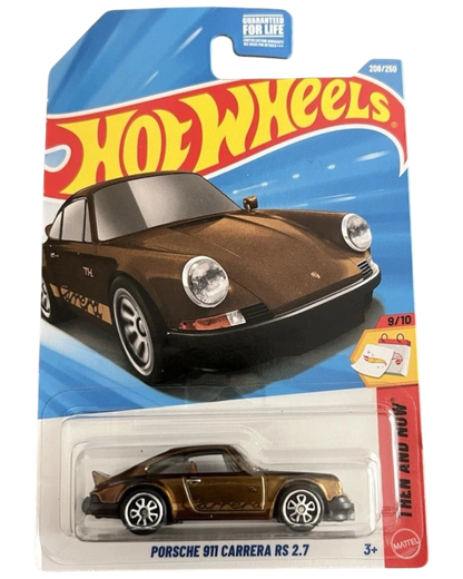 More Than Diecast Hot Wheels Super Treasure Hunt Porsche 911 Carrera RS 2.6 in brown Spectraflame paint on card