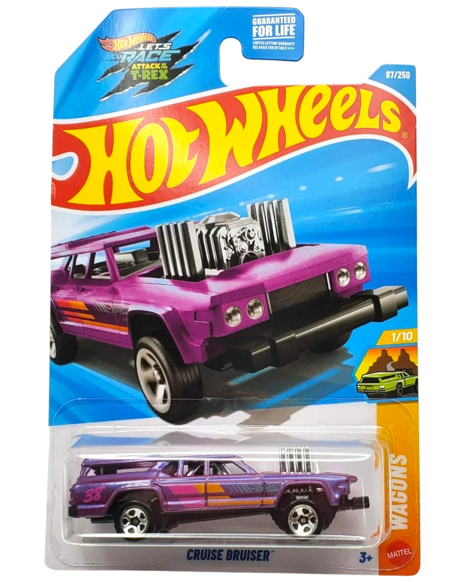 More Than Diecast Hot Wheels 2026 Cruise Bruiser purple station wagon die-cast car in original blister packaging