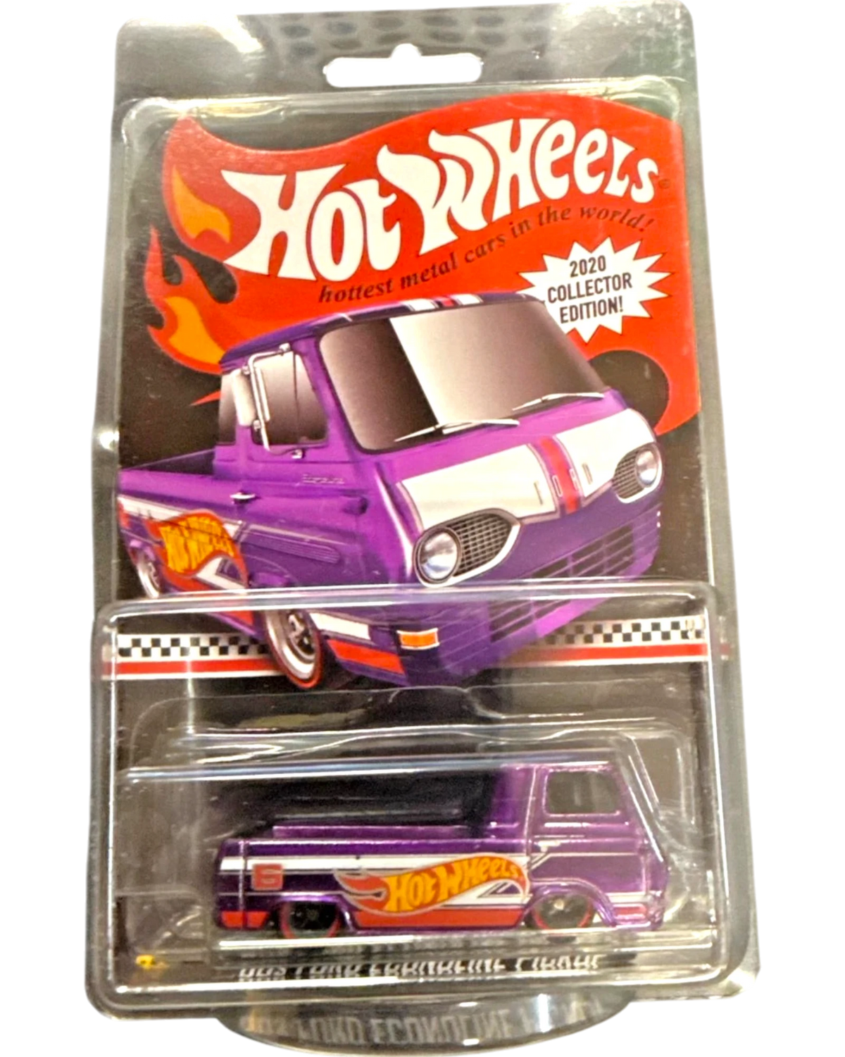 More Than Diecast 2020 Hot Wheels RLC purple 60s Ford Econoline Pickup collector edition in original blister packaging