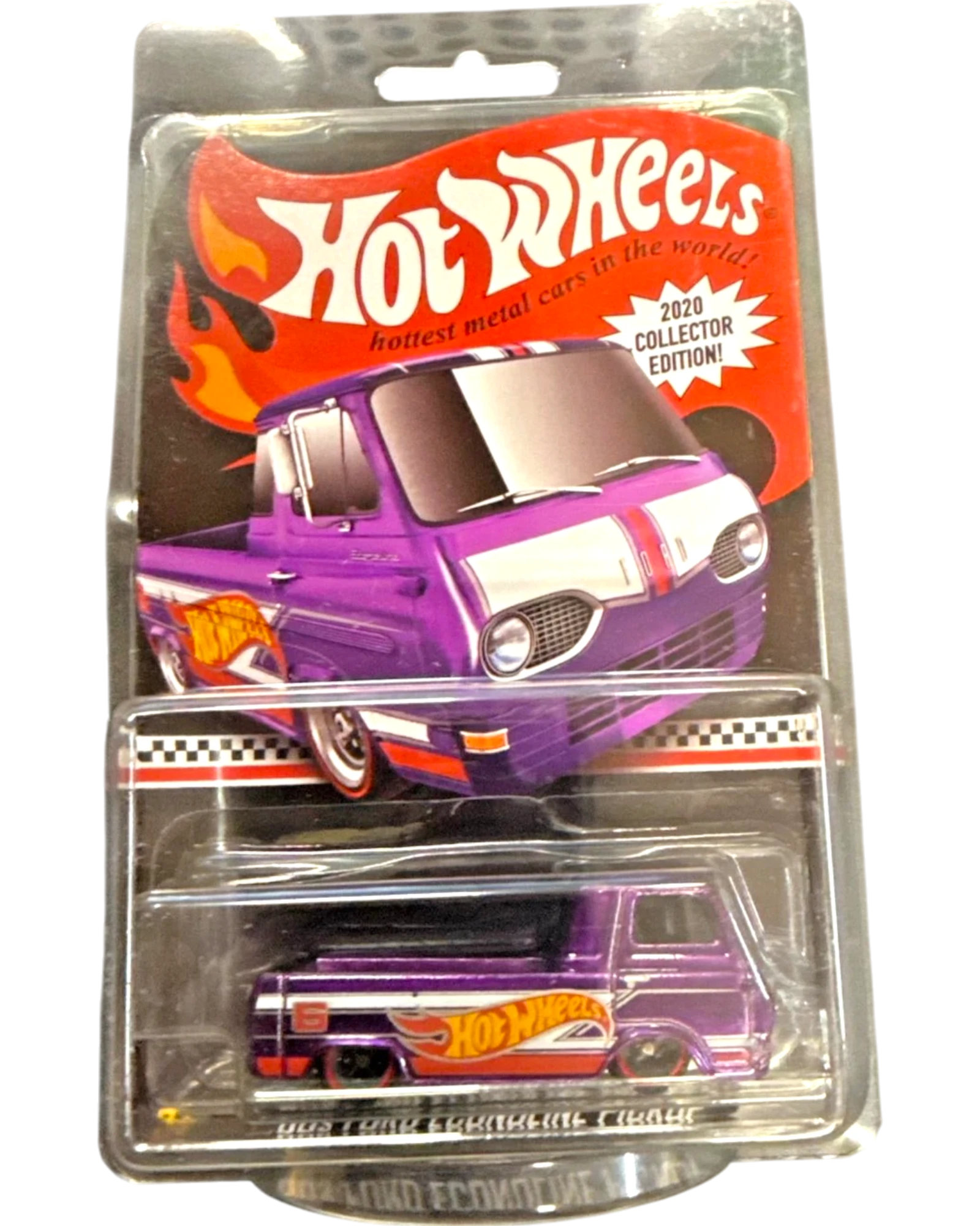 More Than Diecast 2020 Hot Wheels RLC purple 60s Ford Econoline Pickup collector edition in original blister packaging