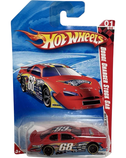 More Than Diecast Hot Wheels red Dodge Charger Stock Car 1:64 scale die-cast model in original blister packaging