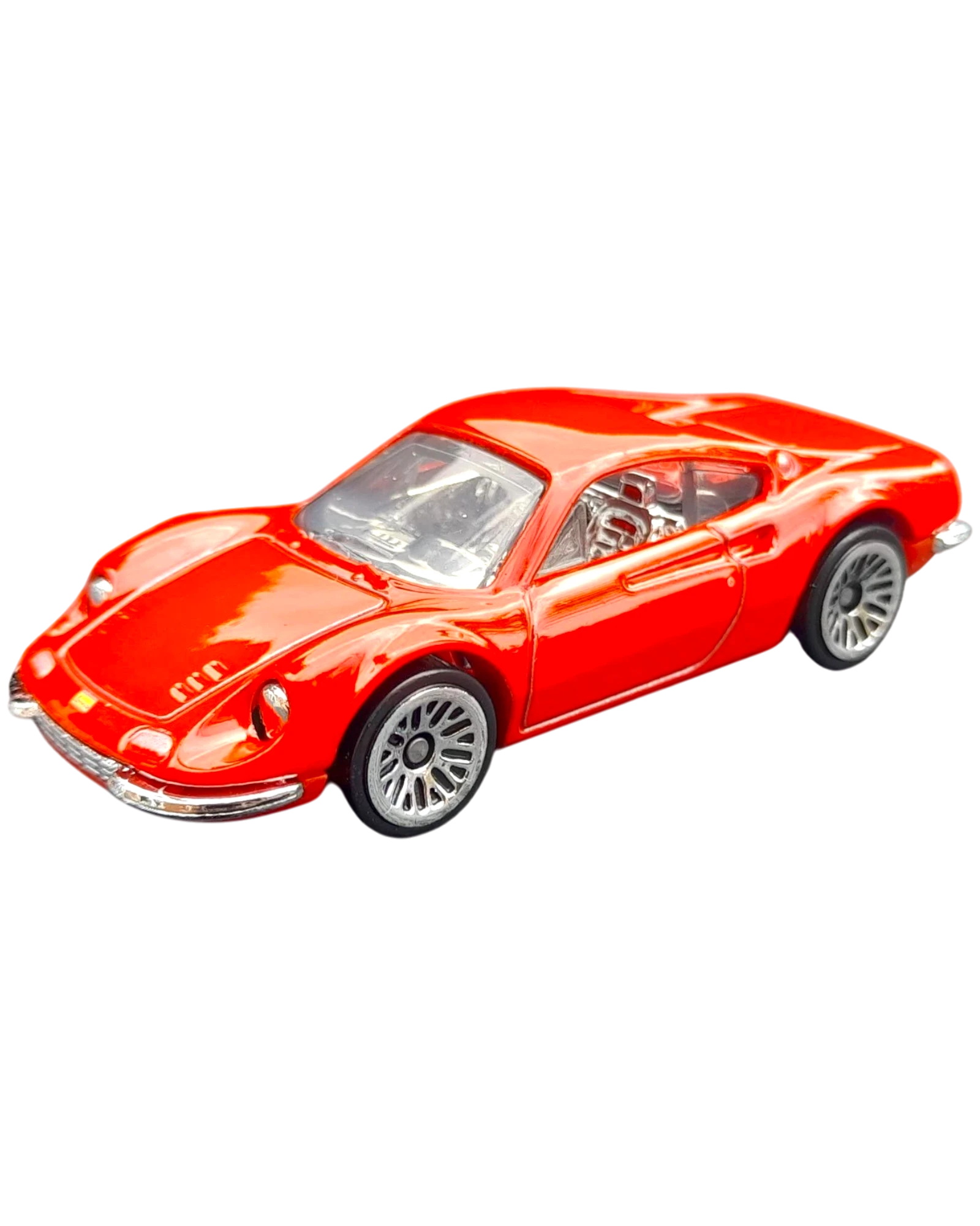 More Than Diecast red Hot Wheels Ferrari Dino 206 GT 1:64 scale die-cast sports car model