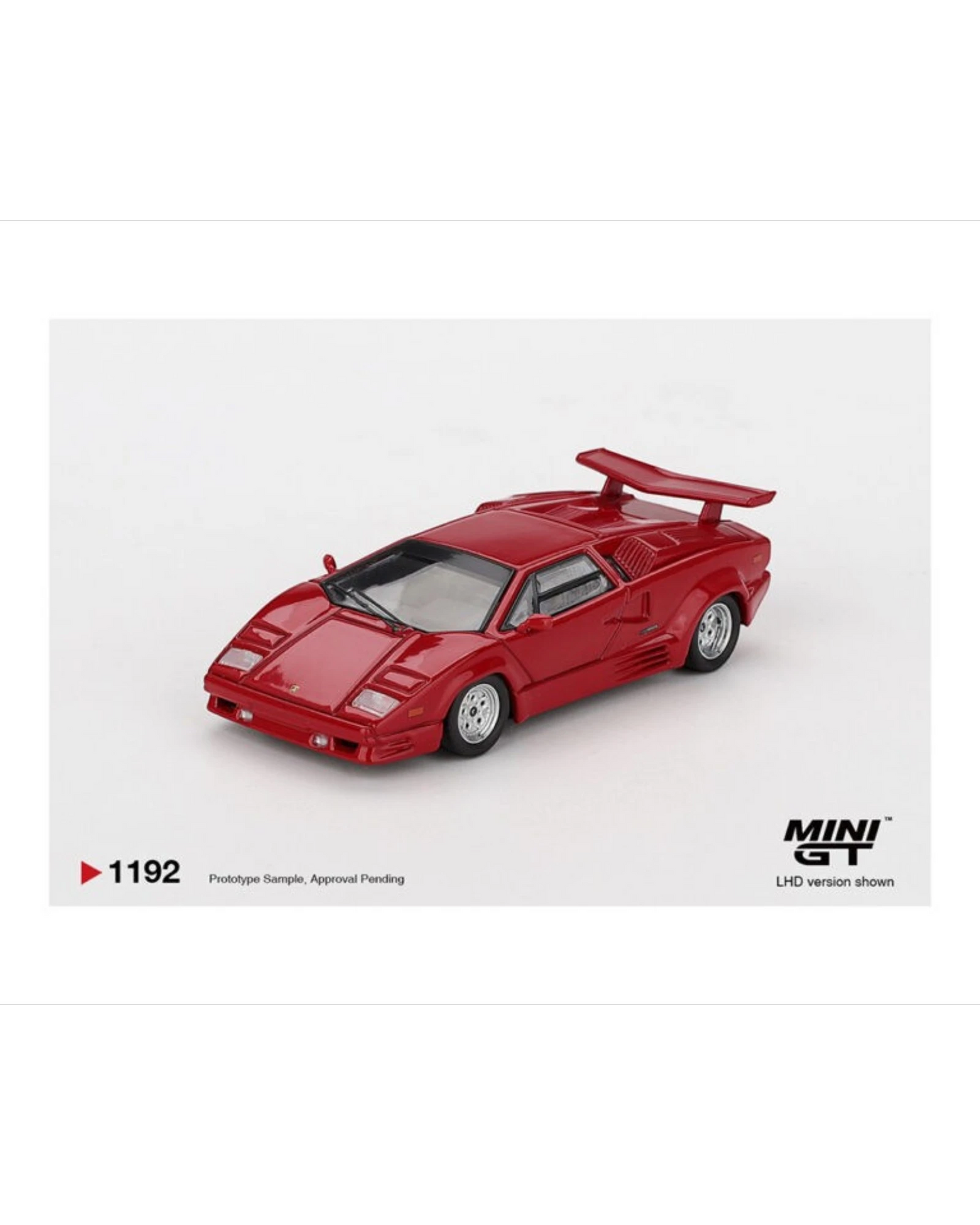 More Than Diecast Mini GT 1:64 scale red Lamborghini Countach 25th Anniversary die-cast model car