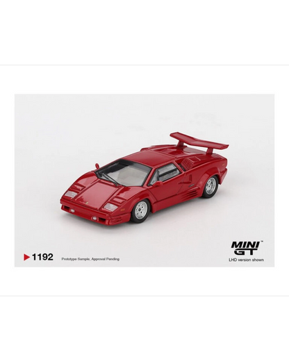 More Than Diecast Mini GT 1:64 scale red Lamborghini Countach 25th Anniversary die-cast model car