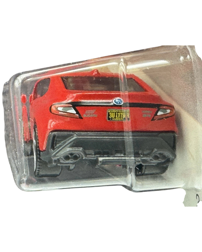 More Than Diecast 2024 Subaru WRX S4 STI die-cast car in red, rear view showing taillights and license plate
