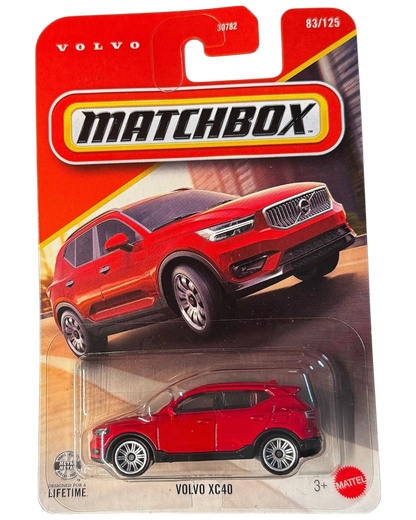 More Than Diecast Matchbox 1:64 scale red Volvo XC40 SUV die-cast toy car in original blister card packaging