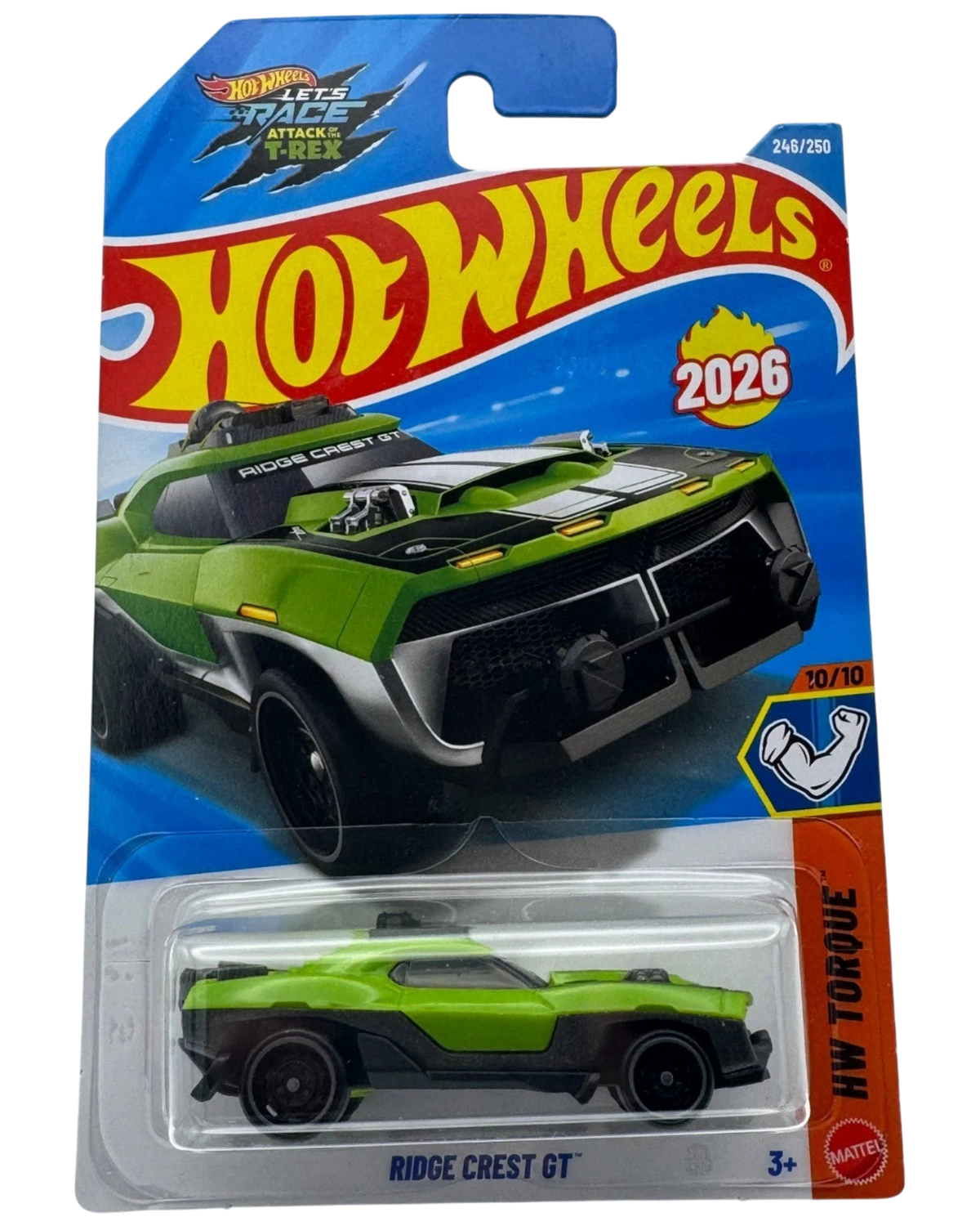 More Than Diecast Hot Wheels 2026 Ridge Crest GT green muscle car in original blister packaging