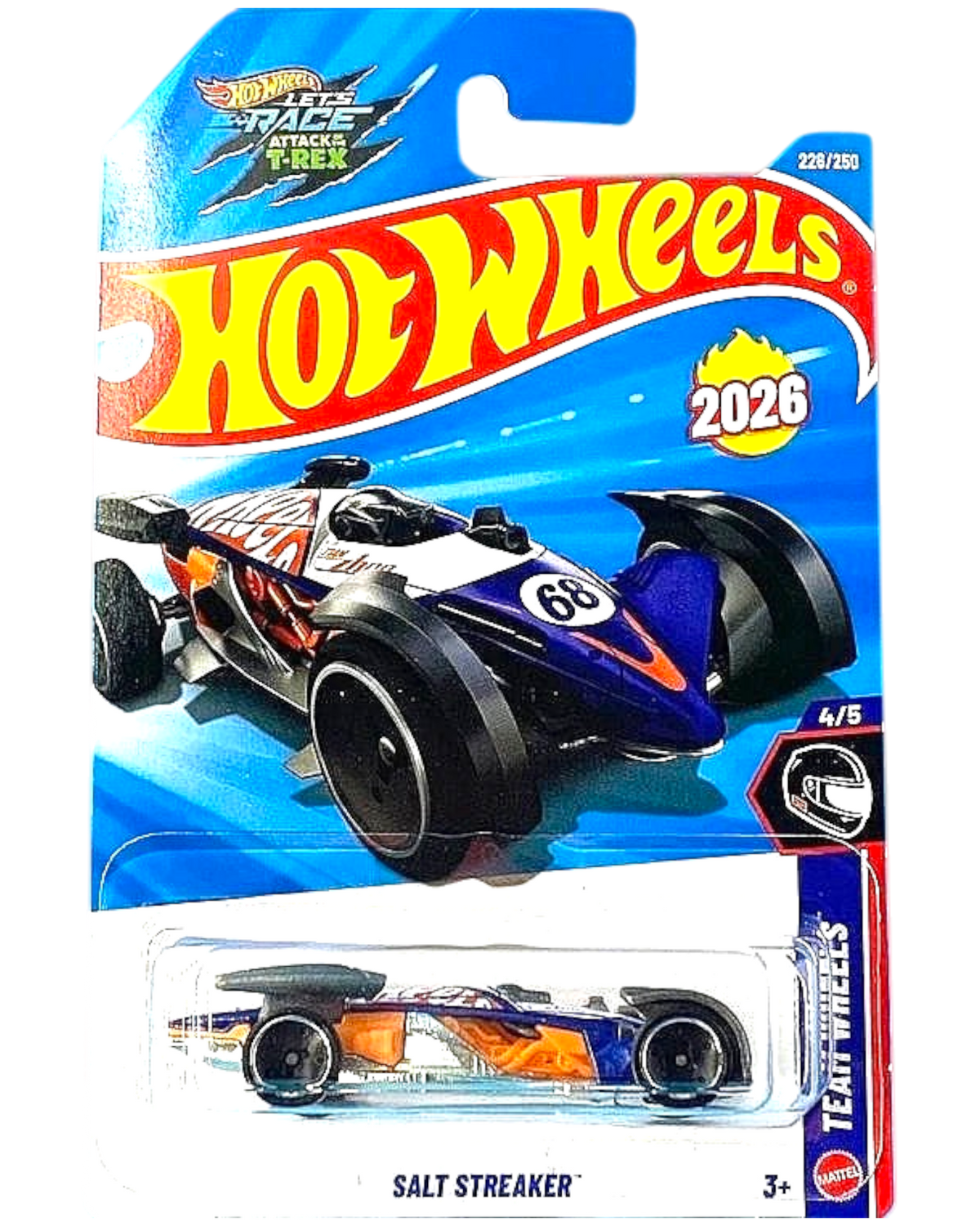 More Than Diecast Hot Wheels 2026 Salt Streaker blue land speed racer die-cast car in original blister packaging