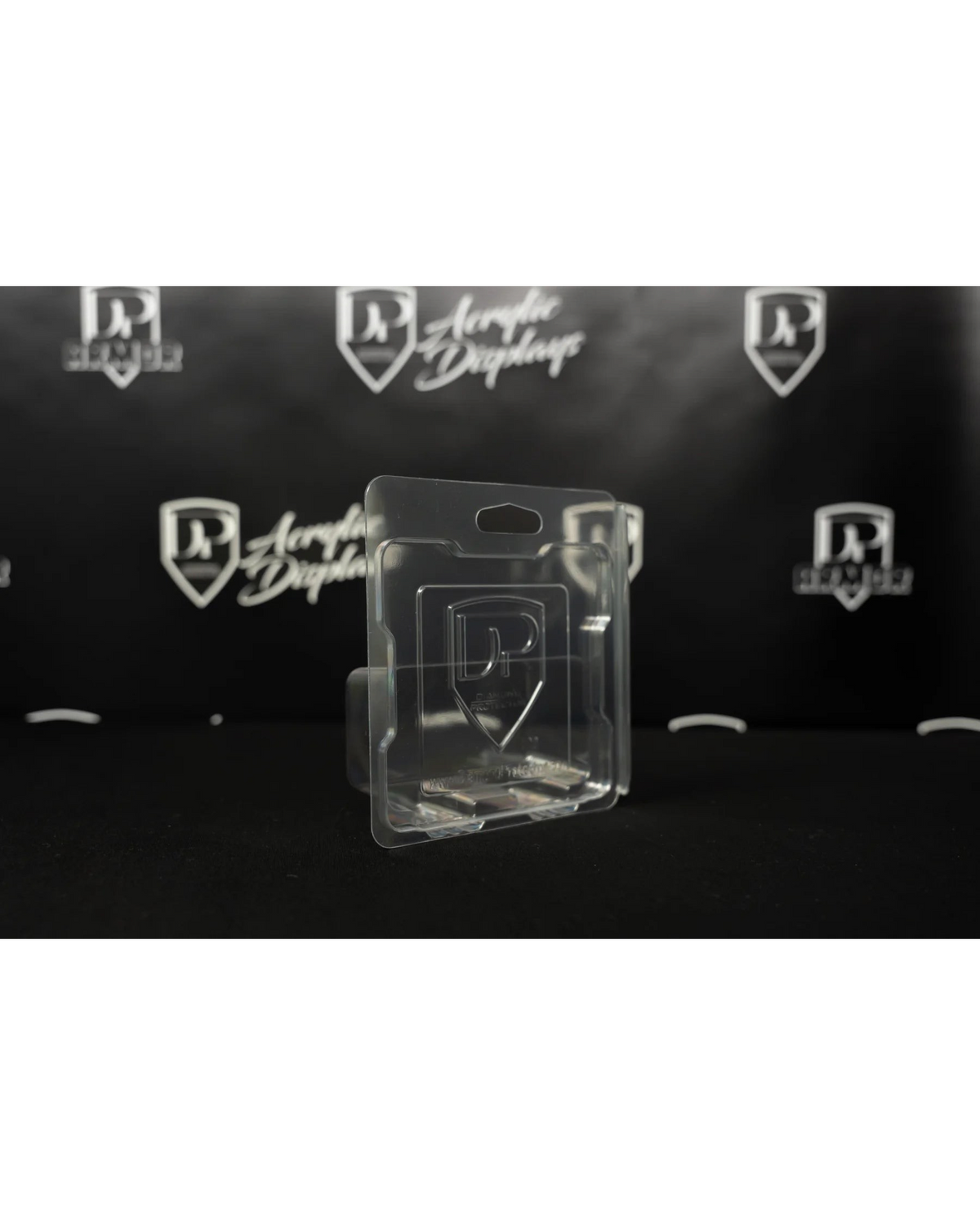 More Than Diecast clear PVC short card protector for Hot Wheels and Matchbox diecast packaging on a black background.