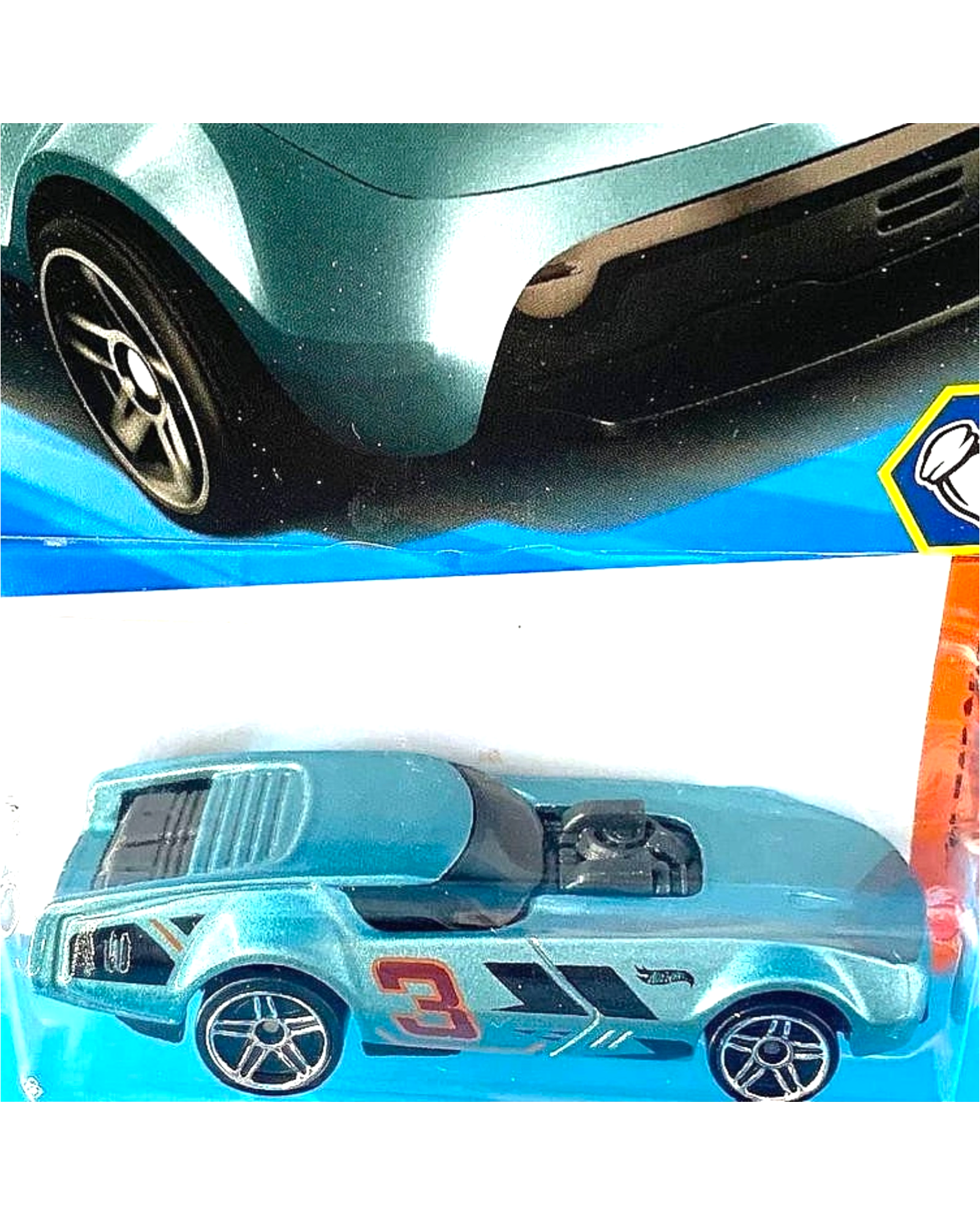 More Than Diecast Hot Wheels Slide-Burn 1:64 scale die-cast car in metalflake teal with wide-body muscle car design.