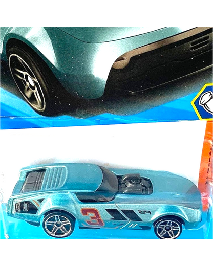 More Than Diecast Hot Wheels Slide-Burn 1:64 scale die-cast car in metalflake teal with wide-body muscle car design.