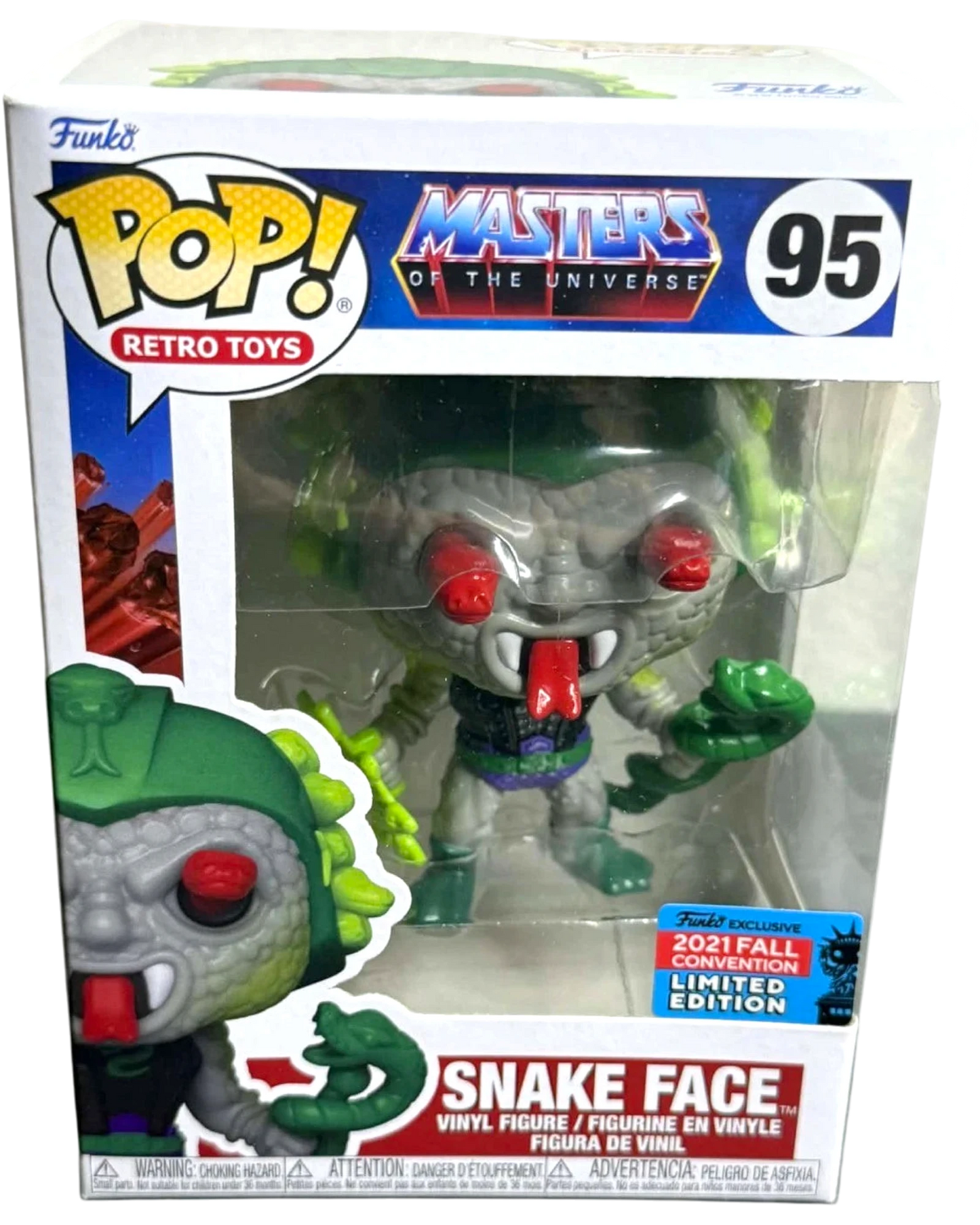 More Than Diecast Masters of the Universe Snake Face 95 Funko Pop vinyl figure, 2021 Fall Convention Exclusive