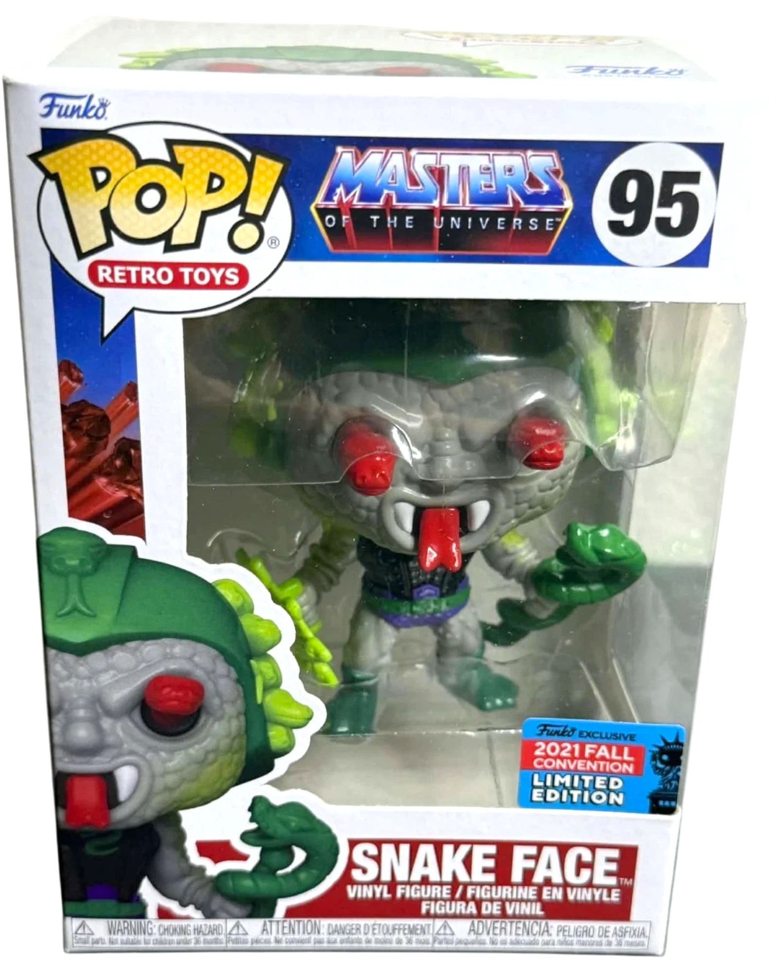 More Than Diecast Masters of the Universe Snake Face 95 Funko Pop vinyl figure, 2021 Fall Convention Exclusive