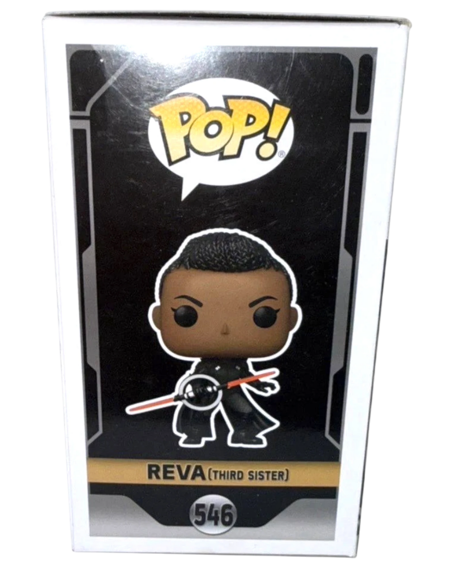 More Than Diecast Star Wars Reva (Third Sister) Funko Pop! #546 vinyl figure with red lightsaber.