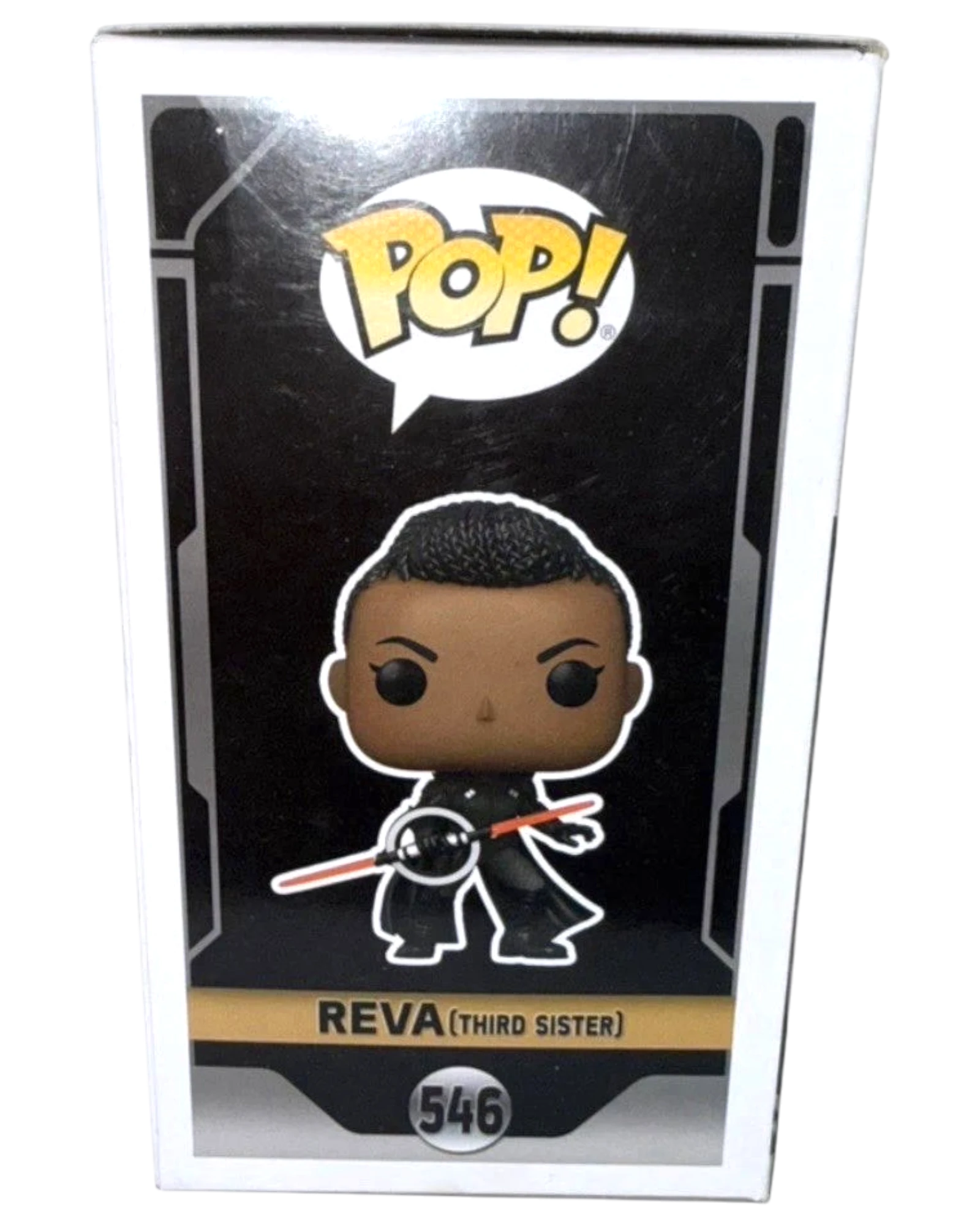 More Than Diecast Star Wars Reva (Third Sister) Funko Pop! #546 vinyl figure with red lightsaber.
