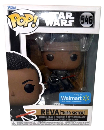 More Than Diecast Star Wars Reva (Third Sister) Funko Pop! Vinyl #546 bobble-head figure in box, holding a red lightsaber.