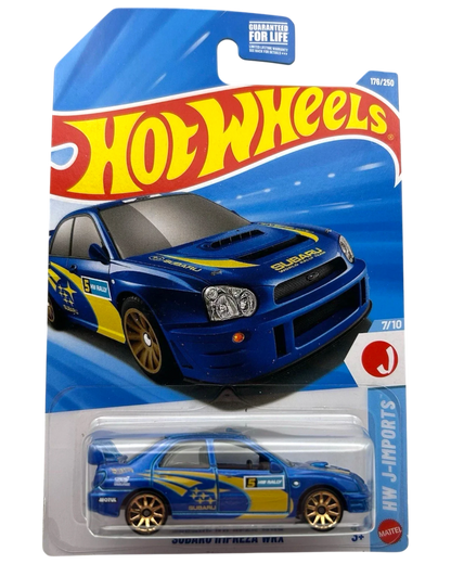More Than Diecast Hot Wheels 2002 Subaru Impreza WRX blue rally die-cast car in original packaging