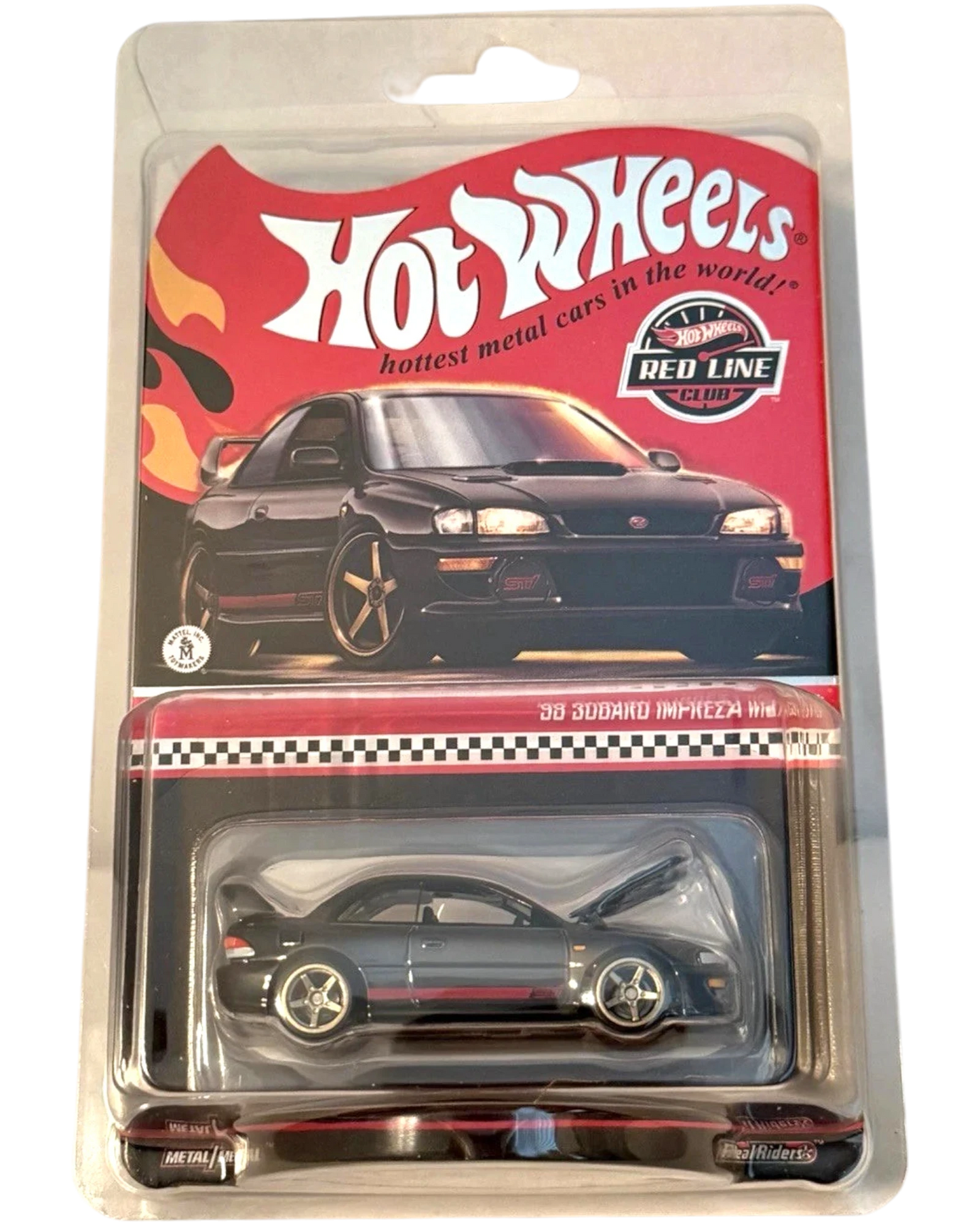 More Than Diecast Hot Wheels RLC Exclusive 1998 Subaru Impreza WRX STI die-cast car in original blister packaging