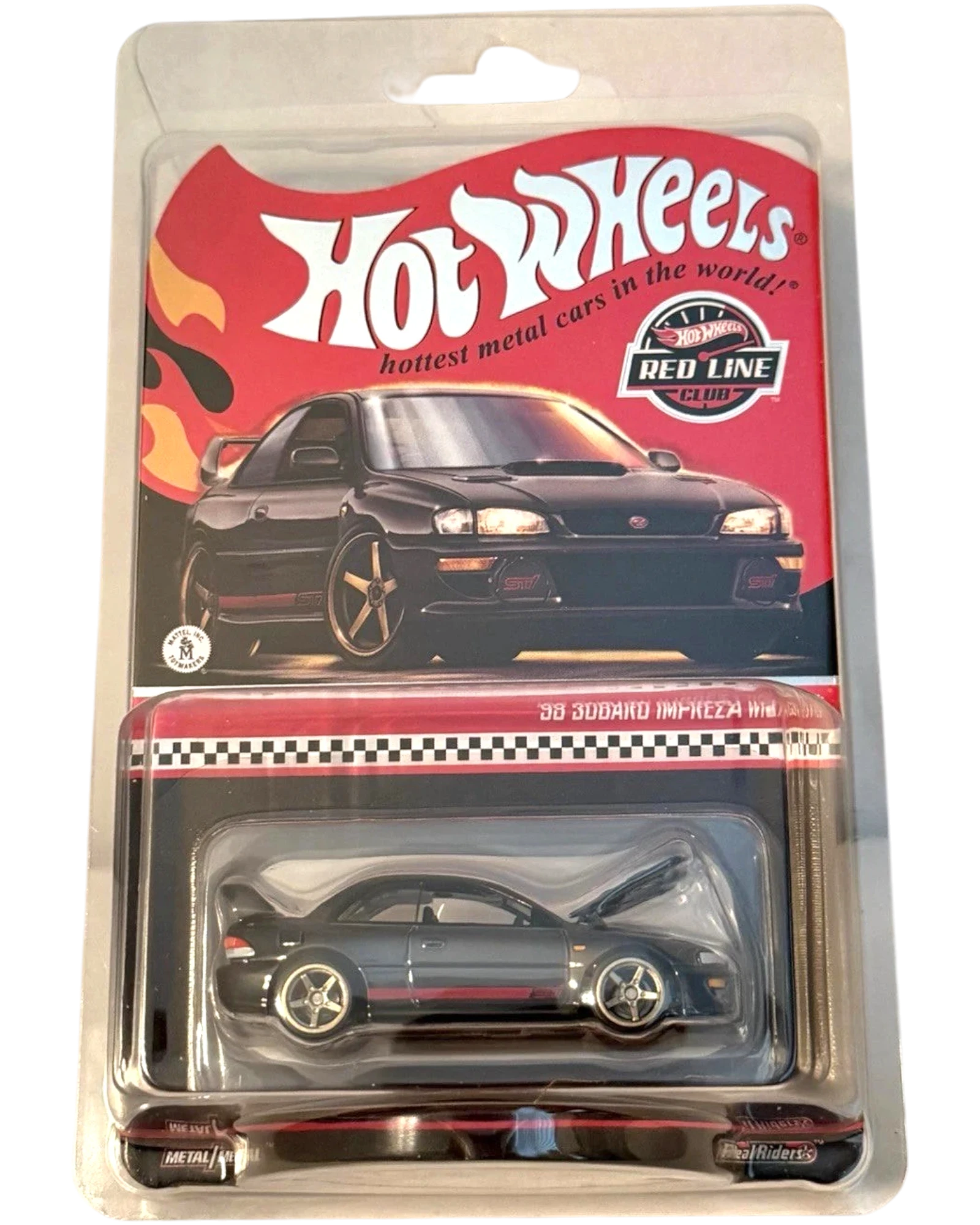 More Than Diecast Hot Wheels RLC Exclusive 1998 Subaru Impreza WRX STI die-cast car in original blister packaging