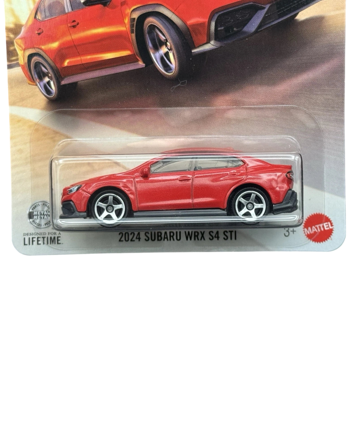 More Than Diecast 2024 Subaru WRX S4 STI die-cast car in red, 1:64 scale Matchbox mainline collectible