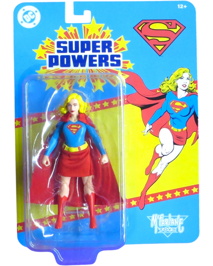 More Than Diecast McFarlane Super Powers Supergirl action figure in original blue and red costume packaging